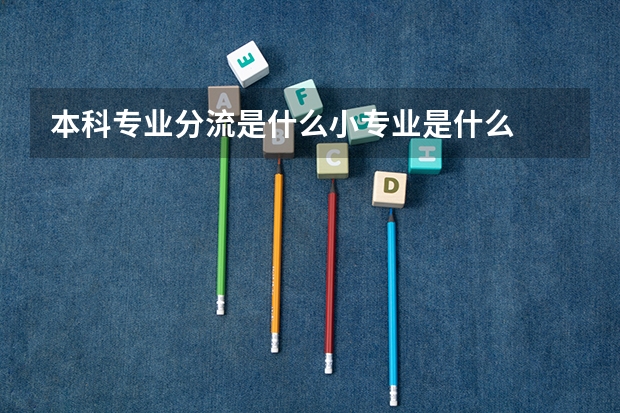 本科专业分流是什么小专业是什么