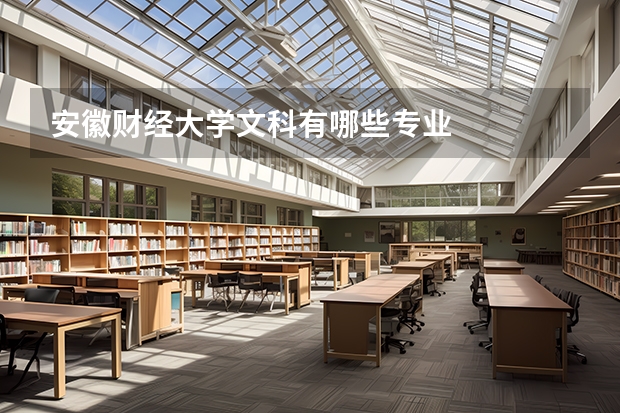 安徽财经大学文科有哪些专业
